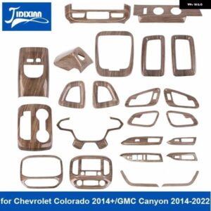 シボレー 木目調車内 装飾 カバー アクセサリー コロラド 2014 2015 2016 アップ GMC キャニオン 2014-2022 カスタム