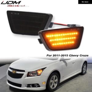 シボレー フロントバンパー アンバー/ホワイト フル LED サイドマーカー ライト 2011-2015 クルーズ パーキングライト /ウィンカー