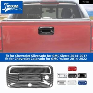 シボレー コロラド シルバラード GMC シエラ キャニオン 2014-2022 リアテールドアハンドル 装飾 カバー カスタムパーツ アクセサリ