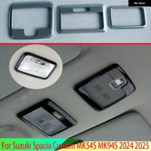 スズキ スペーシア MK54S MK94S 2024 2025 カーアクセサリー ABS クロームインテリアライト 読書灯トリム カバー カスタム