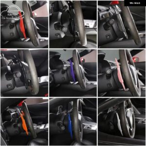 シボレー コルベット C7 2014-2019 合金ステアリングホイール パドルシフター 拡張シフトステッカー 自動車 カスタムパーツ アクセサリ