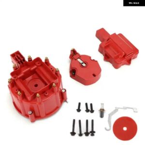 シボレー ディストリビューターキャップ コイルローター付き レッド交換用 フォード V 8 265 283 307 327 350 383 396