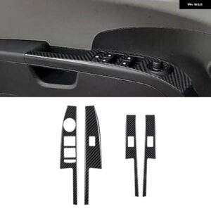 シボレー LHD ソニック 2012-16 カーボン/PVC 車内ソフトトリム ウィンドウ スイッチパネルステッカー カバー カスタムパーツ アク