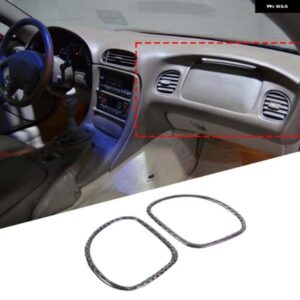 シボレー コルベット C5 1998-2004 ソフトカーボンラックエアアウトレットフレーム 装飾 ステッカー インテリアアクセサリー カスタムパ