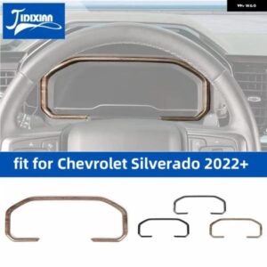 シボレー シルバラード 2022 2023 2024 計器ダッシュボードパネル 装飾 カバー インテリアアクセサリー カスタムパーツ アクセサリー