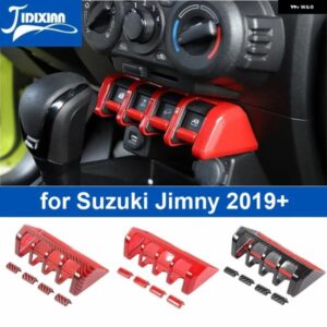 スズキ 5個 のインテリアウィンドウ リフトスイッチボタンパネル 装飾 カバー ジムニー 2019-24 アップ カスタムパーツ アクセサリー 交