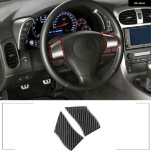 シボレー コルベット C6 2005-2013 ステアリングホイール ボタン 装飾 フレームステッカー ソフトカーボンインテリアアクセサリー カス
