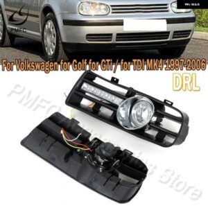 デイランニングライト 1ペア LED DRL ヘッドライト フォグランプ ゴルフ 4 ライト ヘッドライト フォグランプ VW ゴルフ MK4 1997-2006 カ