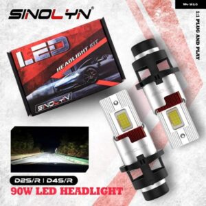 45ワット D2S D2R D4S D4R 12000LM LED ランプ ヘッドライト 自動 LED ライト 電球ライト 6000K 交換用ワイヤレスプラグプレイ カスタムパ