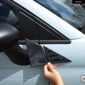 フィアット 500 2010-2024 ABS ブラックバックミラー サイドトライアングルスポイラー トリム 装飾ステッカー カーアクセサリー カスタムパ