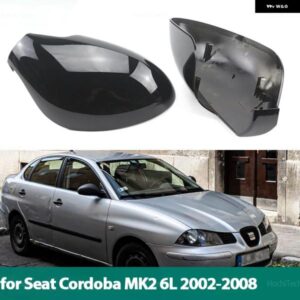 シートコルドバ MK2 6L 2002-2008 カーボンルックバックミラー カバー 交換スタイルサイドウイングミラー キャップ カスタムパーツ アクセ