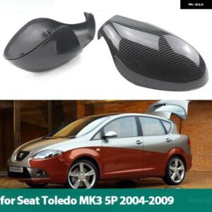 M LOOK ミラー カバー 交換用バックミラー ケースカバー ブライト ブラック ツールシート付き TOLEDO MK3 5P 2004-2009 カスタムパーツ ア