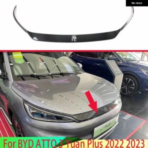 BYD ATTO 3 元プラス 2022 2023 カーボンスタイルフロントセンターメッシュグリル カバー ラジエーターストリップトリム 装飾 カスタムパー