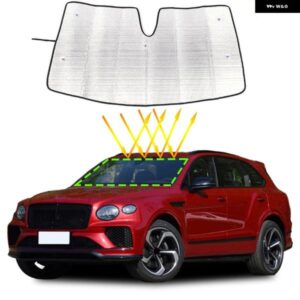 ベントレー BENTAYGA 2017-2025 フロントガラス サンシェードカバー 折りたたみフロントウィンドウ サンバイザーブロック UV サンシェードプ