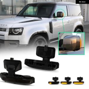 スモークダイナミック LED サイドミラー インジケーターライト LR ディフェンダー 90 110 L663 リアミラー ダイナミック スイープインジケー