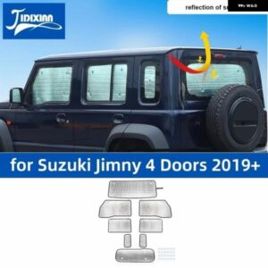 スズキ ジムニー 4 ドア 2019-24 アップ車フロントリアウィンドウ フロントガラス サンシェードカバー 絶縁パッド カスタムパーツ アクセ