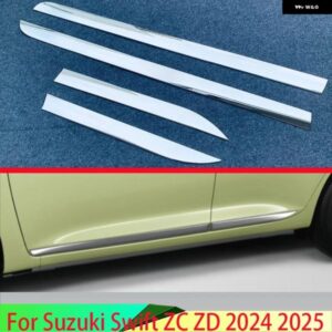 スズキ スイフト ZC ZD 2024 2025 カーアクセサリー ABS クロームサイドドアボディモールドモールドトリム カスタムパーツ アクセ