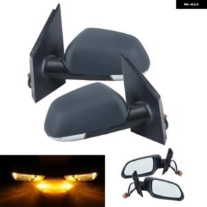 VW ポロ MK4 9N3 2005-2009 ドアウイングミラー マニュアルケーブルブラックサイド加熱ミラー とウィンカーライト カーアクセサリー カスタ