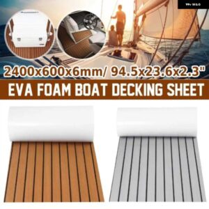 2400 600 6MM 5MM EVA フォームボートフローリングフェイクチークデッキシートパッドボートマリンヨット RV デッキシートマット カスタムパ