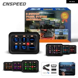 6 ギャング LED スイッチパネル オンオフ制御 12V 自動ライト 電子リレーシステムトラックキャラバン ボートキャンピングカー カスタムパー