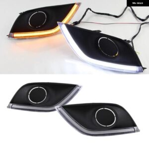 1セット LED デイタイム ランニングライト SOURCE DRL フォグランプ ウインカー付き アルメラ ラティオ サニーバーサ 2014-18 カスタムパー
