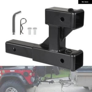 ダブルヒッチレシーバー 2インチ トレーラーデュアルヒッチエクステンションライザーヒッチアダプター 9.84インチ 最大長 3000KG GTW カス