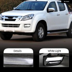 カー点滅 2個 DRL LED デイタイム ランニングライト LED フロントバンパー フォグランプ ケースドライビングライト いすゞ D-MAX DMAX 2014