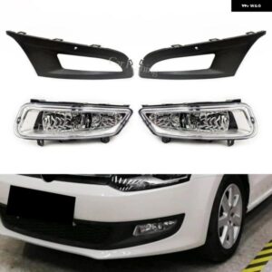 1セット VW ポロ 6R ヴェント ハッチバック 2009-13-2015 フォグランプ カバー フォグライト フレームフォグランプ MK5 6R/6C カスタムパー