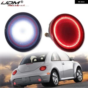 2-IN-1 LED リアバンパー リフレクターライト 1998-2005 VW ビートル レッドリアフォグドライビングホワイトリバースライト 機能 カスタム