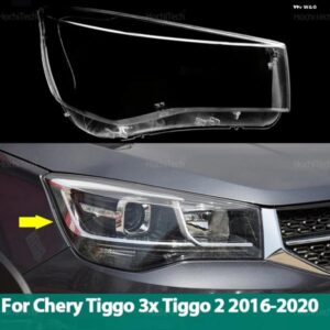 CHERY TIGGO 3X TIGGO 2 2016-2020 ヘッドランプ レンズガラス シェルマスククリアランプ シェードシェードフロントヘッドライト カバー カ
