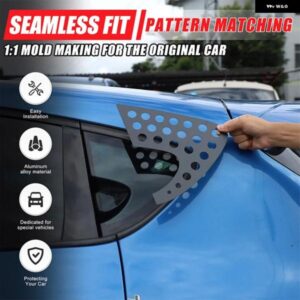 2個 黒合金車リア三角窓ハニカムパネル トリム ステッカー セアト レオン 2008-2012 カーアクセサリー カスタムパーツ アクセサリー 交換用