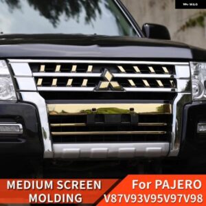 パジェロアクセサリー V87V93V95V97V98 セントラルネットインテークグリル トリム カバー パジェロ IO フルネット装飾ストリップ カスタム