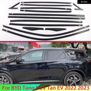 BYD タン II EV タン EV 2022 2023 カーアクセサリーピアノブラックボディスタイリングスティックウィンドウ ガーニッシュウィンドウ ストリ