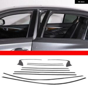 2015-2022 インフィニティ Q50 Q50L PVC 黒窓装飾ストリップステッカー 車 外装 アクセサリー 10個 カスタムパーツ アクセサリー 交換用部