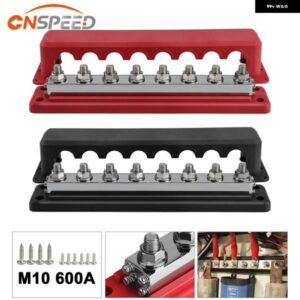 M10 端子台マイナスバス 24V 600A 端子台 3/8インチ 配電ブロック M10 TERMIANL バス自動車ボート カスタムパーツ アクセサリー 交換用部品