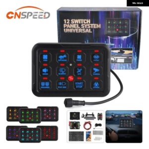 6/8/12 ギャング LED スイッチパネル オンオフ制御 12V 自動ライト 電子リレーシステムトラックキャラバン ボートキャンピングカー カスタ