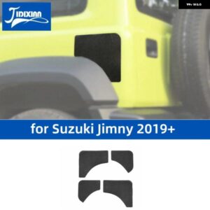 スズキ ジムニー 2019-24 アップソフトカーボン車フロントリアフェンダーリーフプレート装飾カバー カスタムパーツ アクセサリー 交換用部