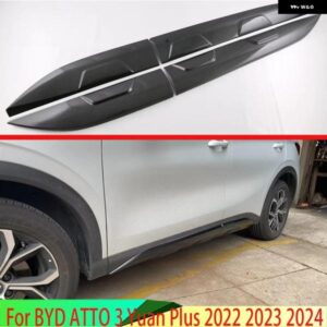 BYD ATTO 3 元プラス 2022 2023 カーアクセサリー ABS カーボンスタイルサイドドアボディモールドモールドトリム カスタムパーツ アクセサ