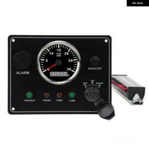 マリン計器パネル 多機能 3000RPM エンジン スピードメーター 低油圧水温警報 RV ヨットボート カスタムパーツ アクセサリー 交換用部品 互