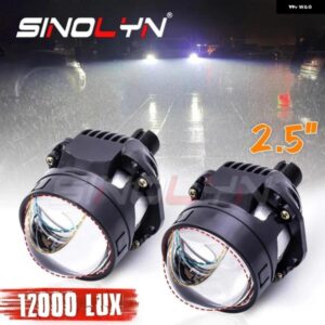85ワット 2.5インチ BI LED プロジェクター H7 LED H4 9005 9006 エンジェルアイズ 双曲面レンズヘッドライト 12000LM 車ライト カーアクセ