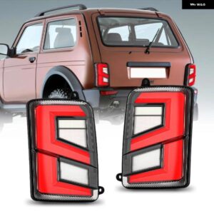 カースタイリングテールライト LED リバースブレーキ リアライト リレーデイタイム ランニングライト ブレーキ ウィンカーランプ LADA NIVA