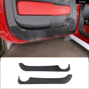フィアット 2011-2019 ソフトカーボン車内ドアアンチキックパネル カバー トリム カーアクセサリー カスタムパーツ アクセサリー 交換用部