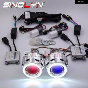 COB エンジェルアイズ 2.5 バイキセノンプロジェクターレンズ LED 悪魔ランニングライト レンズ H4 H7 ヘッドライト HID フルキット車 カス