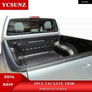 テクスチャブラックテールゲートトリム オーバーレールロードベッドライナーいすゞ DMAX D-MAX 2016-19 ピックアップトラックカーアクセサリ
