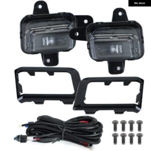 2X フロント LED フォグライト GMC シエラ 1500 2022 2023 2024 ドライビングランプ 配線ヘッドライト フォグランプ カバー フレームキット