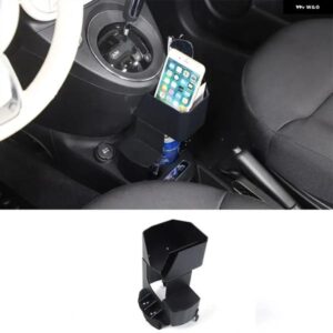 合金黒フィアット 500 2016 + センターコンソールの強化と拡大水カップホルダー装飾アクセサリー カスタムパーツ アクセサリー 交換用部品