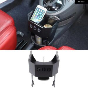 フィアット 500 2007-2024 合金カーセンターコンソールカップホルダーホルダー多機能 収納 ラックカーアクセサリー カスタムパーツ アクセ