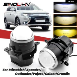 スズキ 3インチ トリコロール H11 BI LED フォグレンズ 三菱 アウトランダー/L200/グランディスパジェロ フォグプロジェクターレン