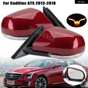 バックミラー キャデラック ATS ATSL 2014-2018 LED ウィンカーライト サイド加熱ミラー カバー キャップ ガラス レンズ ASSY 11 ピン自動