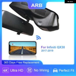 ダッシュカメラ 4K 2017 2018 2019 インフィニティ QX30 QX 30 ARB OEM スタイルのダッシュカメラ ブラック ボックス 2160P カスタムパーツ